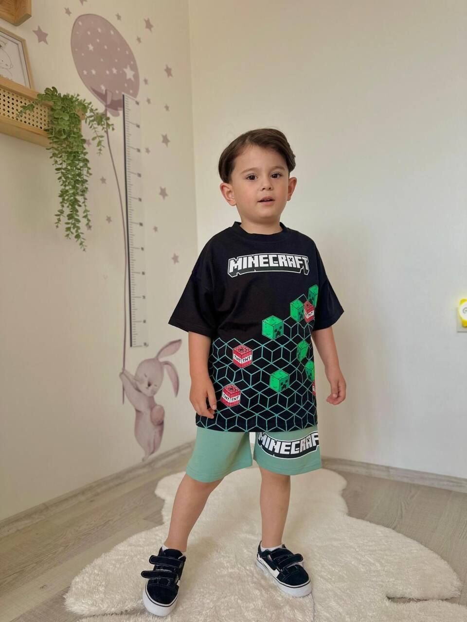 Minecraft şortlu takım