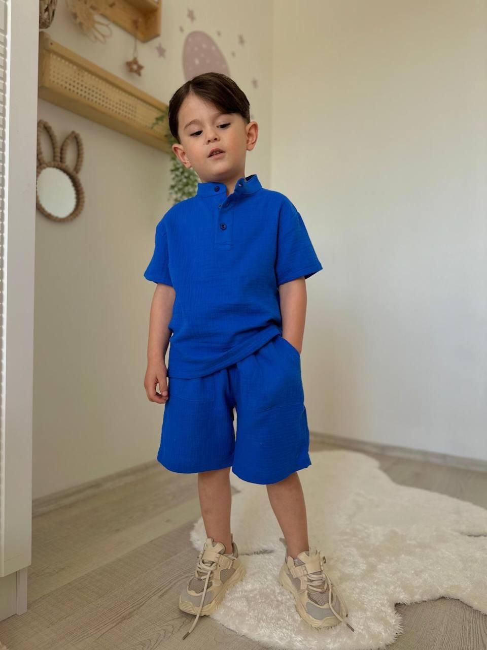 Mavi Müslin Takım