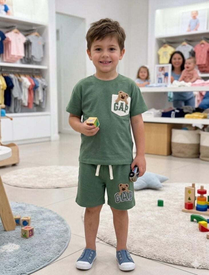 Teddy Şortlu Takım(Haki)