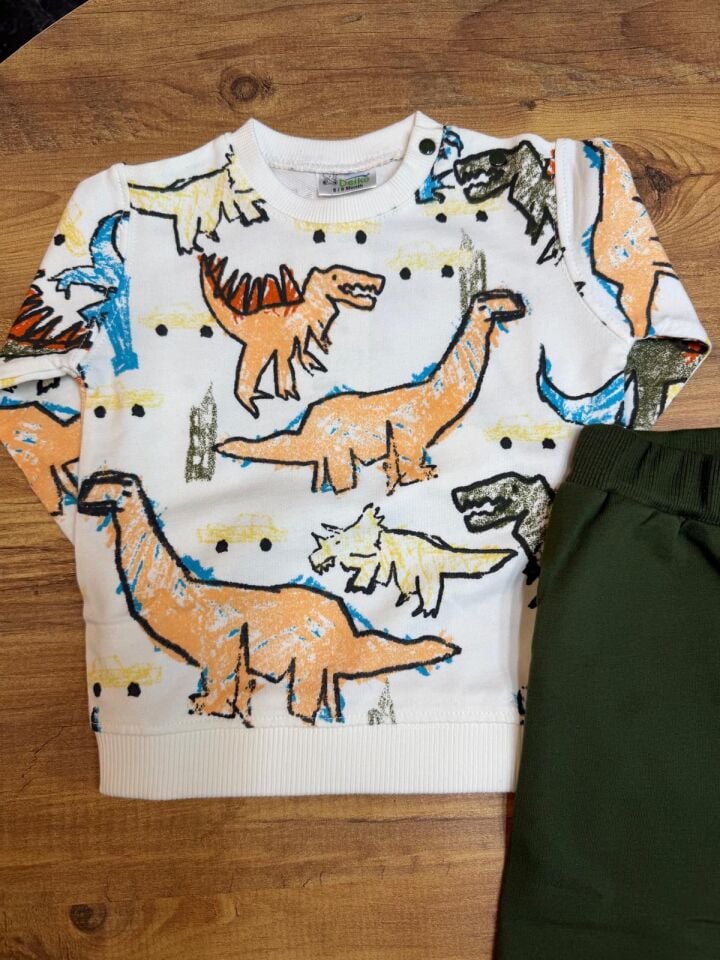 2 İplik Dinazorlu Takım(6ay-3yaş)