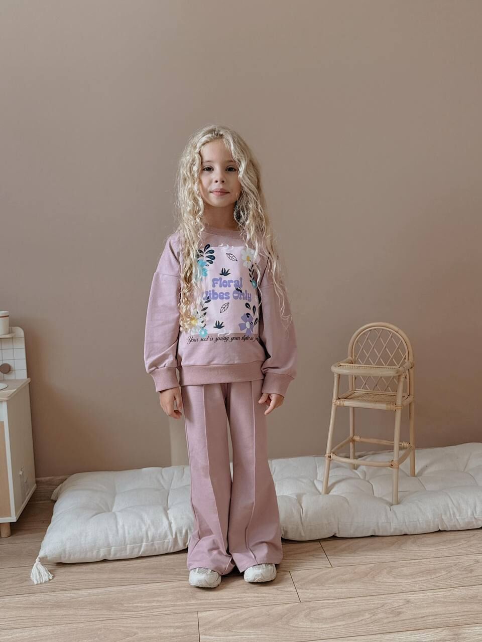 2 İplik Çiçekli Takım