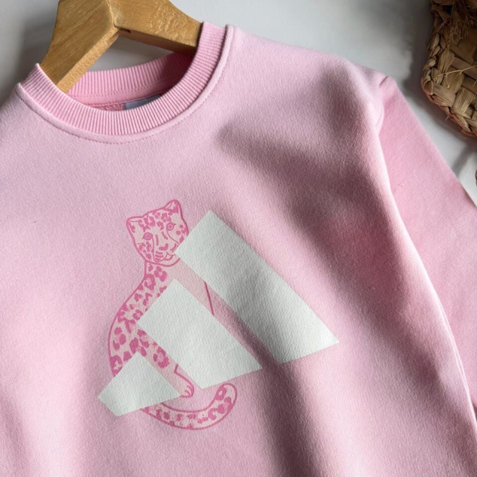 3 İplik Pembe Taytlı Takım