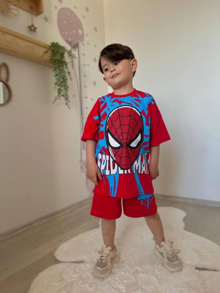 Spiderman Şortlu Takım