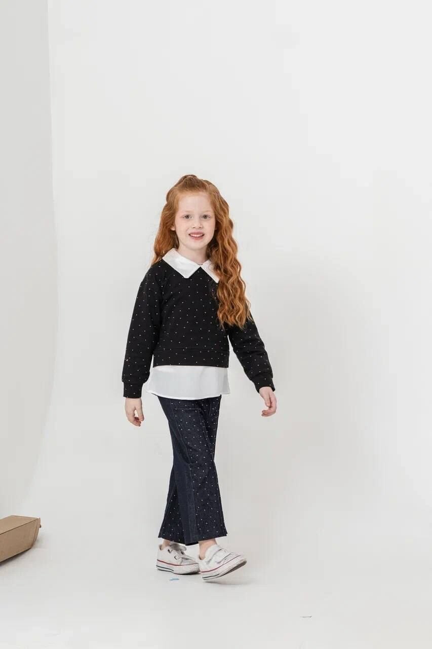 Bebe Yaka Taşlı Takım