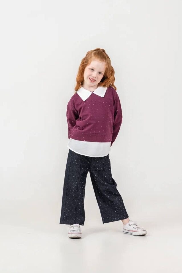 Bebe Yaka Taşlı Takım