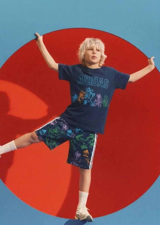 Fırçalı Kumaş Şortlu Takım