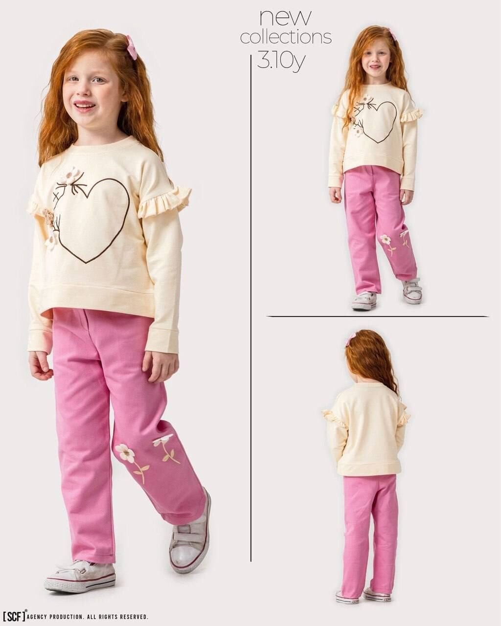 Çiçek desenli takım