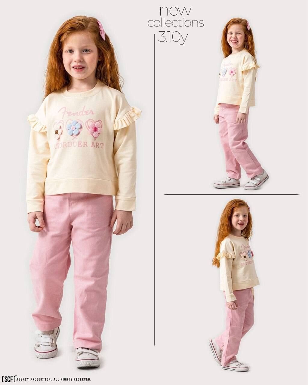 Çiçek desenli takım