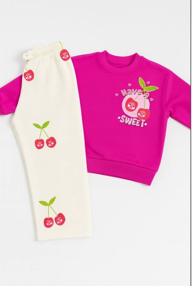 3 ip pembe taytlı takım