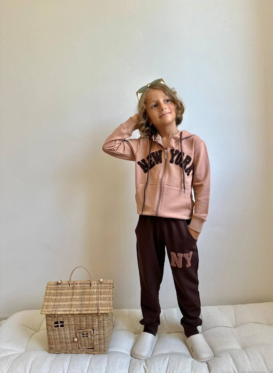 2 ip fermuarlı New York takım(5-14)