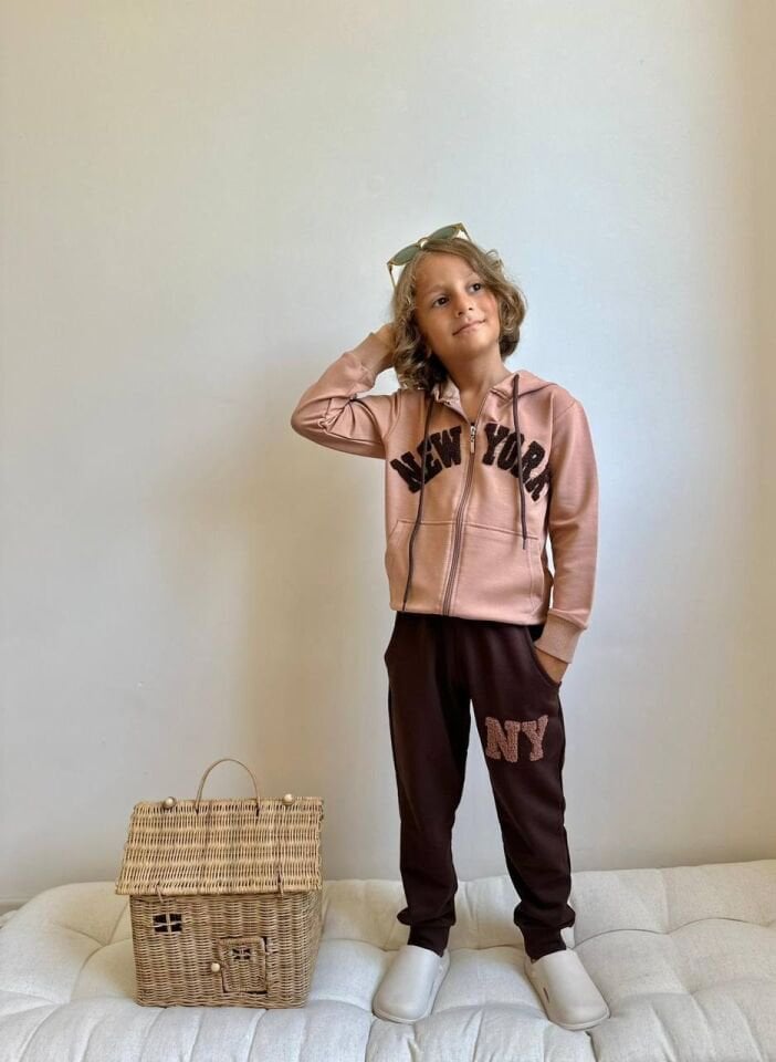 2 ip fermuarlı New York takım(5-14)