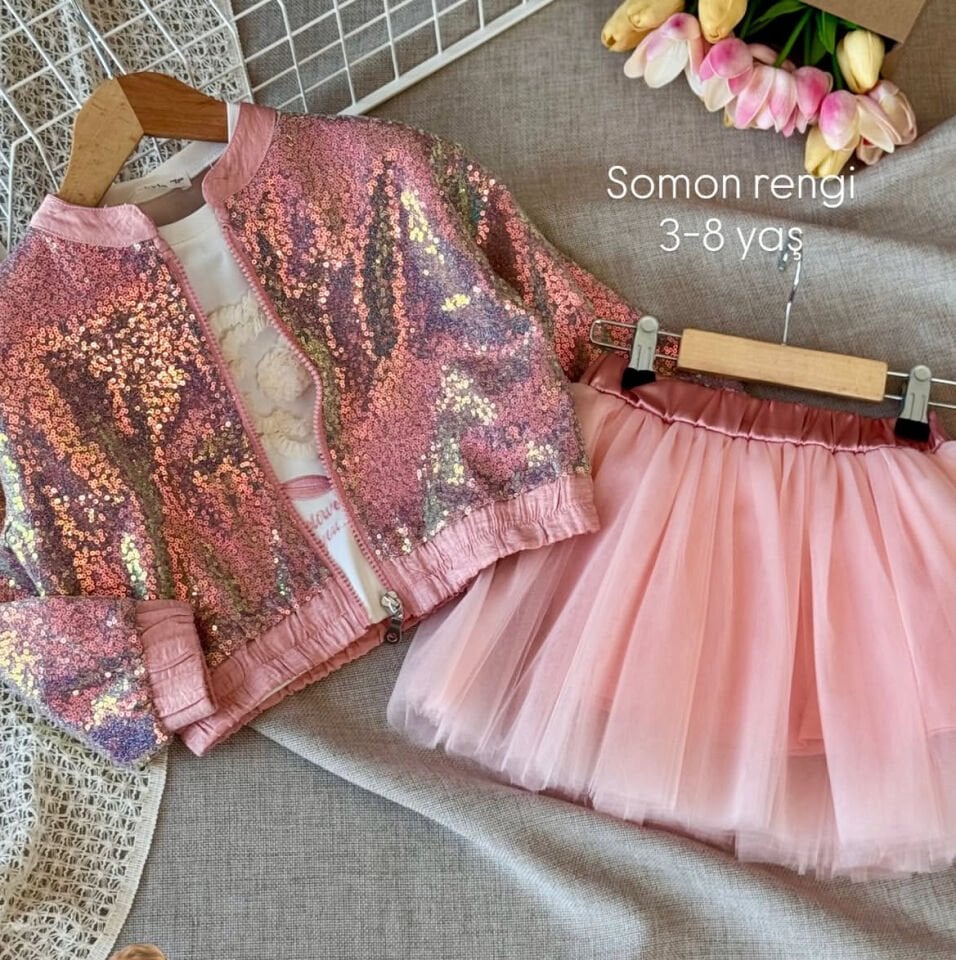 Pul payetli Tütü Etekli Takım(Tişört Dahil Değildir.)