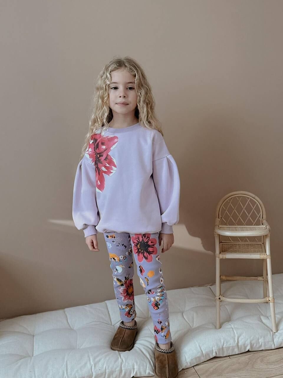 3 ip Şardonlu  Çiçekli Taytlı Takım