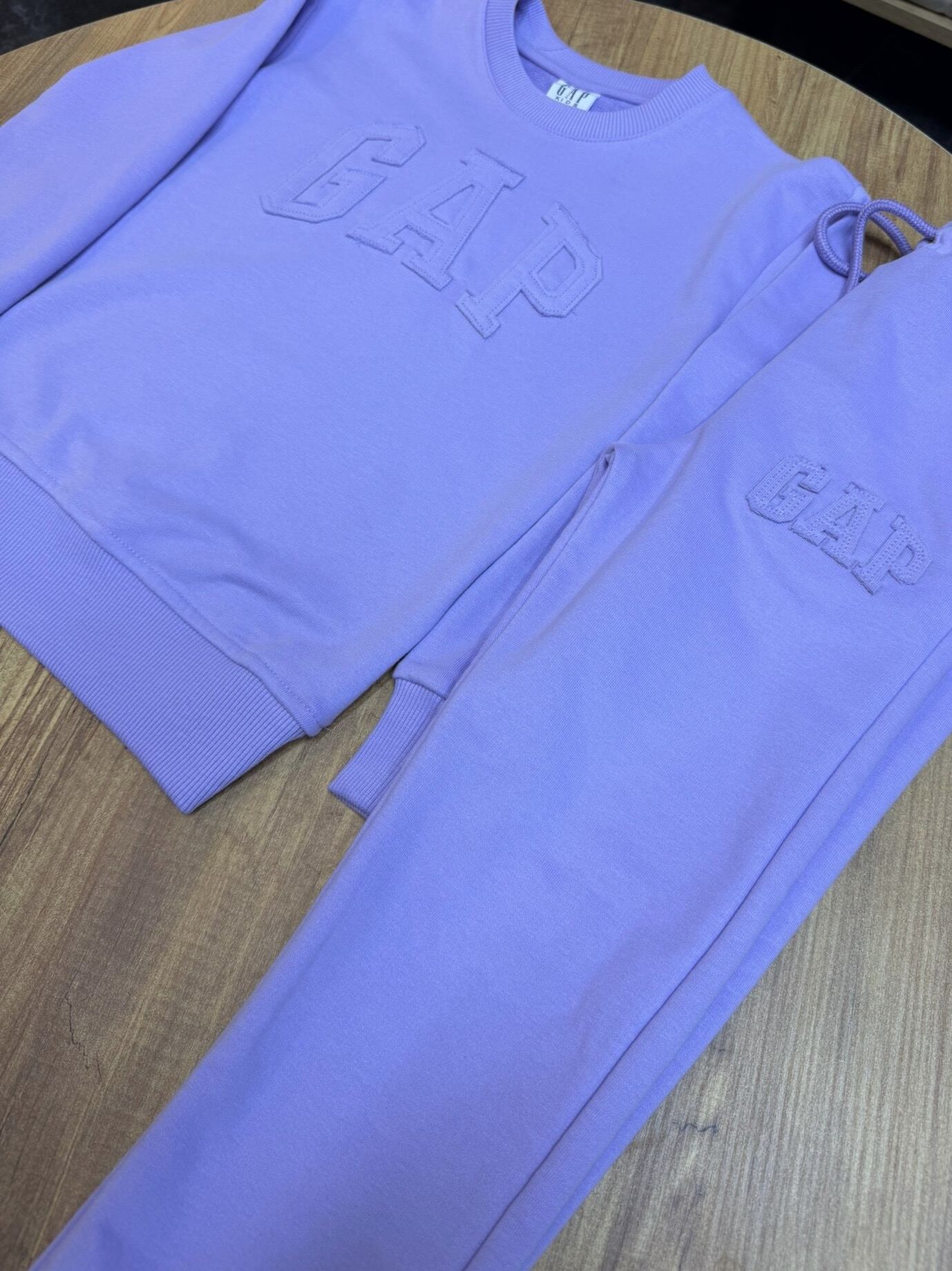 3 İplik Fırçalı Kumaş Gap Takım(Lila)