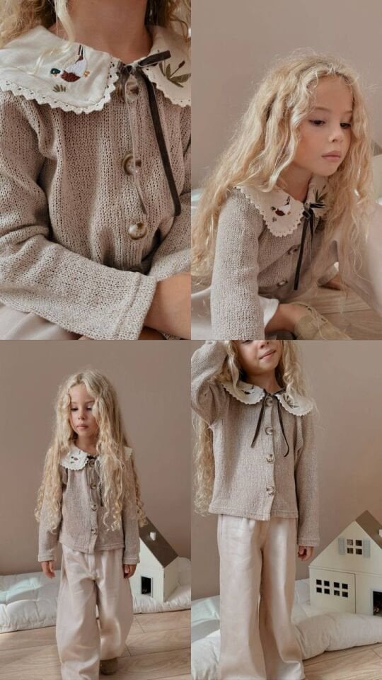 Bebe Yaka Triko Gabardin Takım