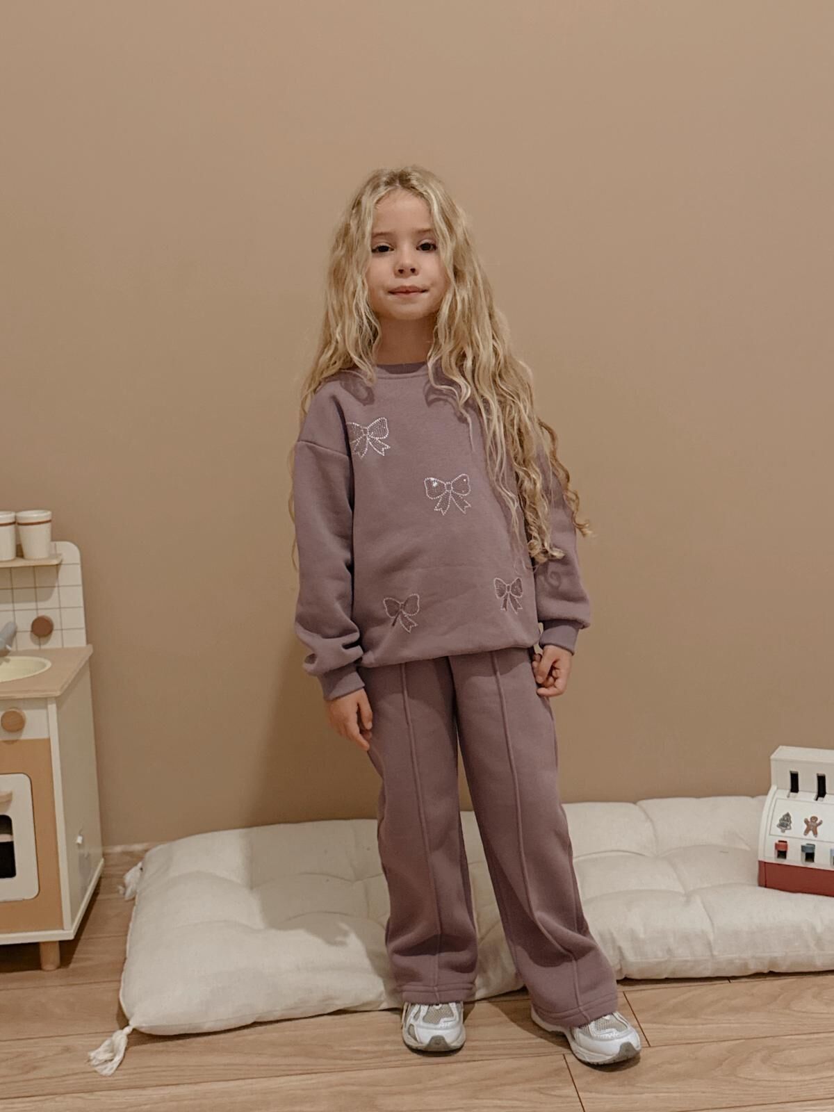 3 ip şardonlu kurdela detaylı mürdüm takım