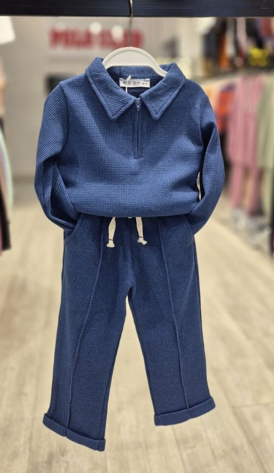 Gofre Kumaş Takım(Lacivert)