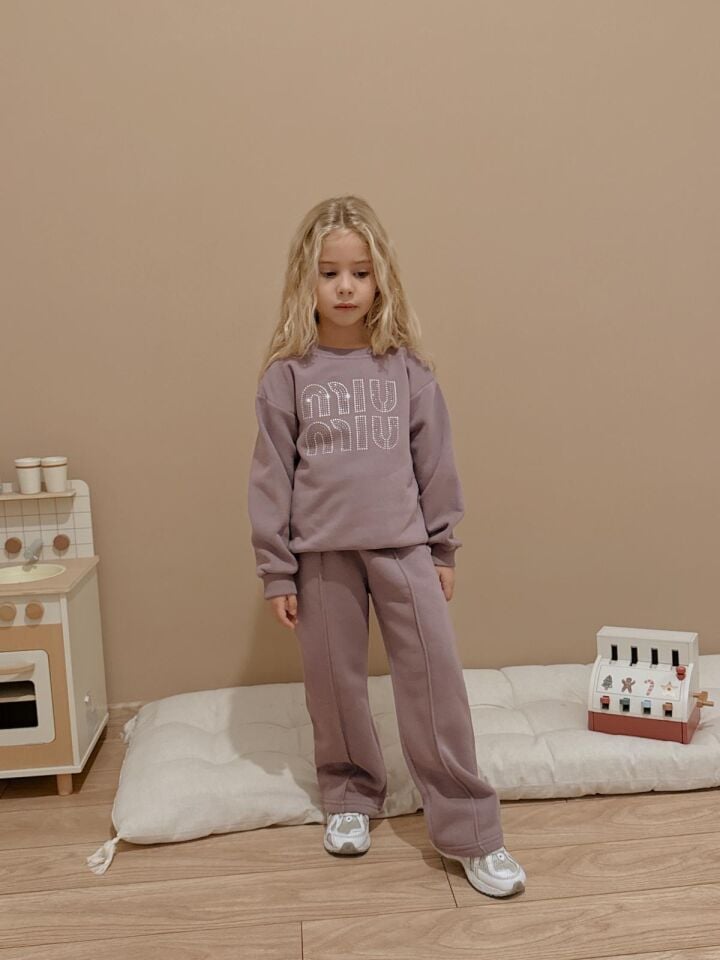 3 ip şardonlu Miu Miu takım (Mürdüm)