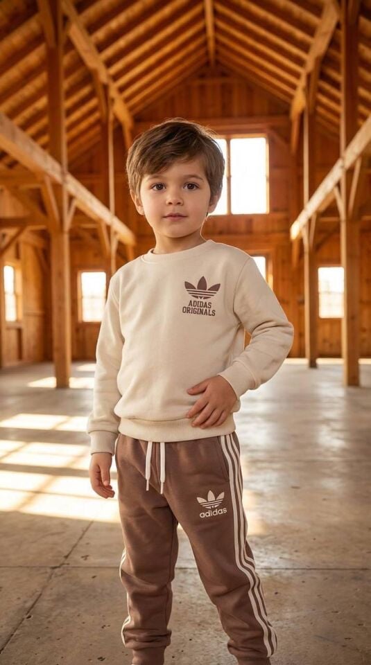 3 İplik Fırçalı Kumaş Adidas Takım