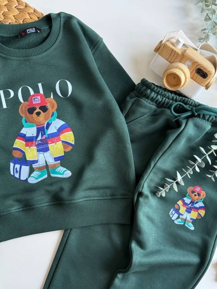 3 ip Polo yeşil takım