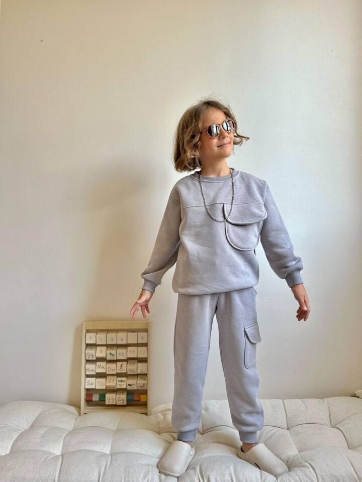 3 ip ŞARDONLU Gri Takım