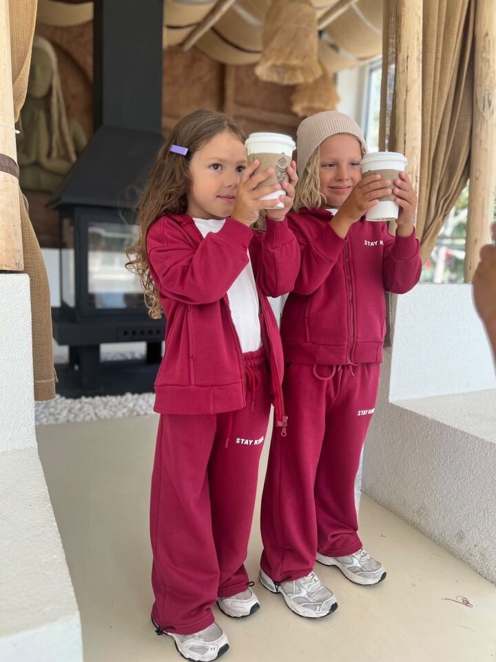 3 İplik Kapüşonlu Fermuarlı Takım