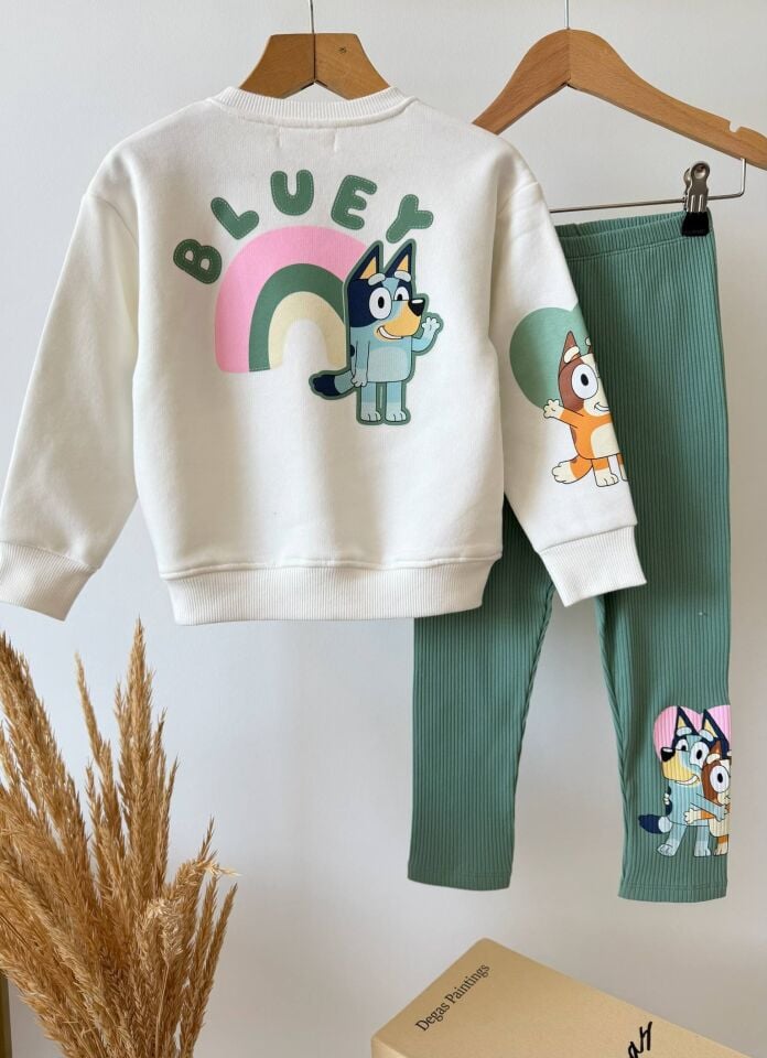 3 İplik Fırçalı Kumaş Bluey Takım