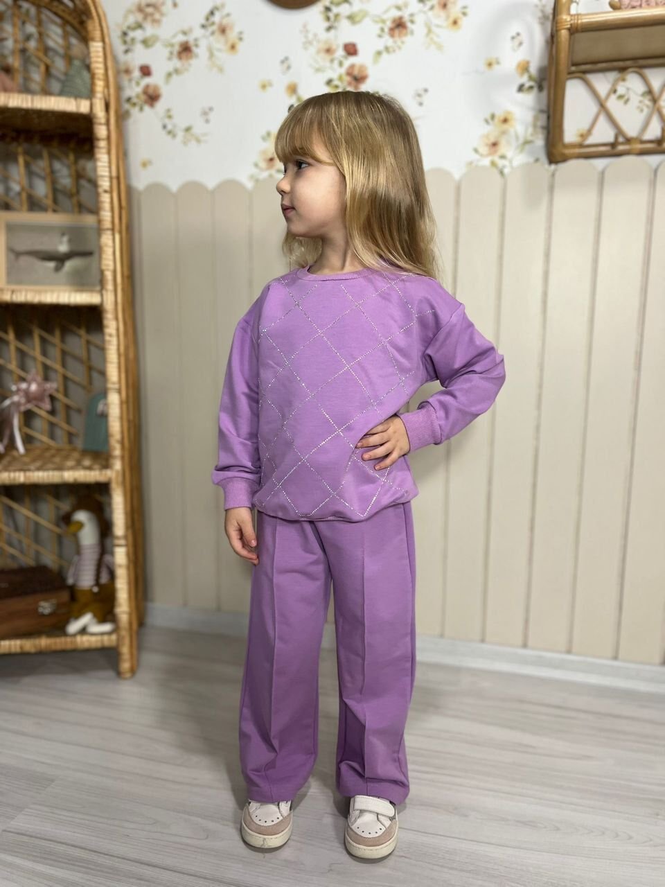 2 İplik Taşlı Takım(Lila)