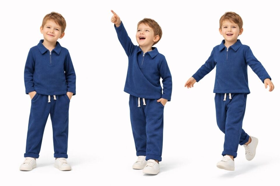 Bebe Takım (Gofre Kumaş)