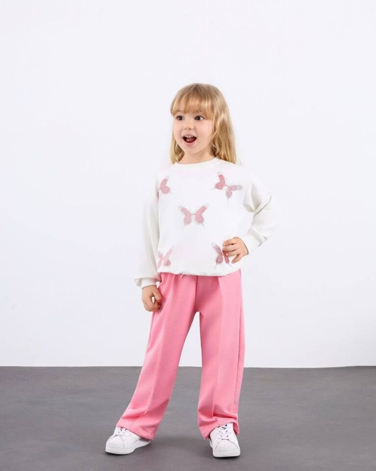 2 İplik Kelebek Desenli Takım