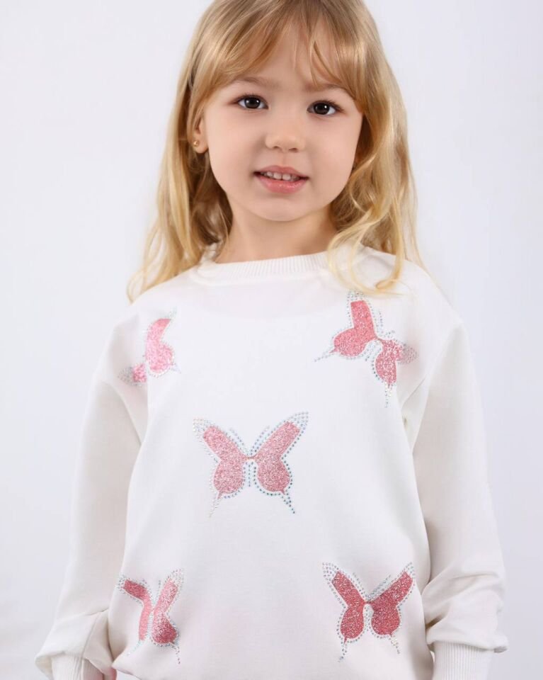 2 İplik Kelebek Desenli Takım