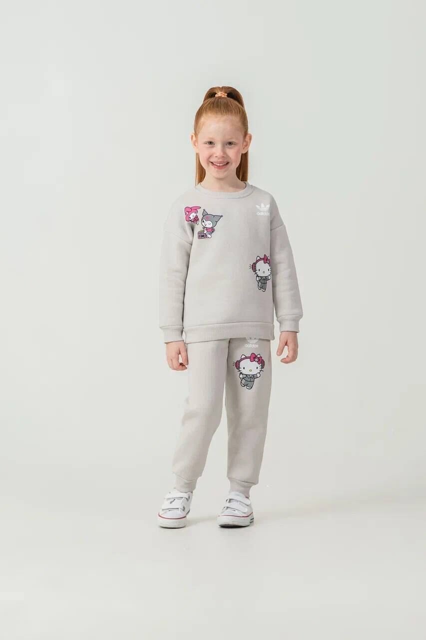 3 İplik Şardonlu Gri Kuromi Takım