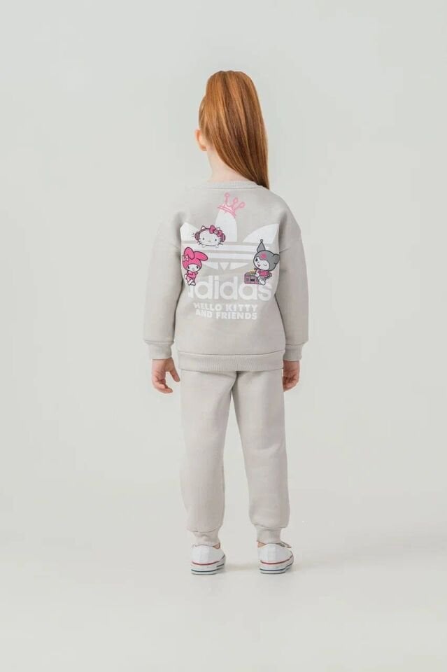 3 İplik Şardonlu Gri Kuromi Takım