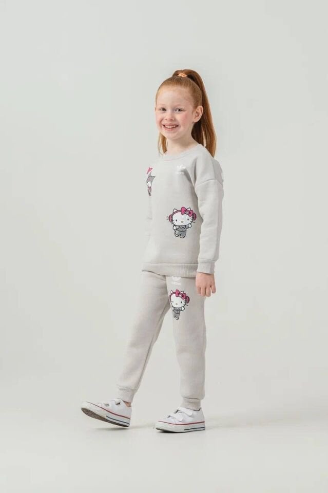 3 İplik Şardonlu Gri Kuromi Takım