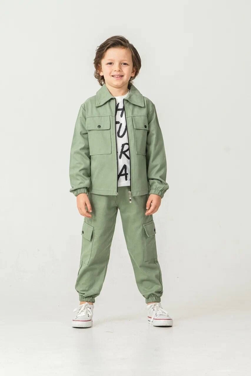 3’lü Gabardin Takım(Paçası Lastikli)