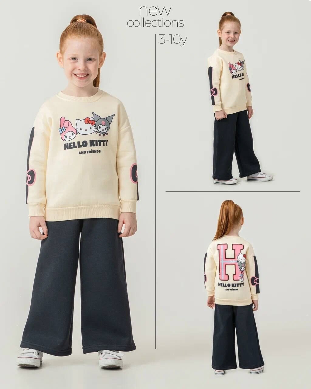 3 İplik Şardonlu Hello Kitty Takım