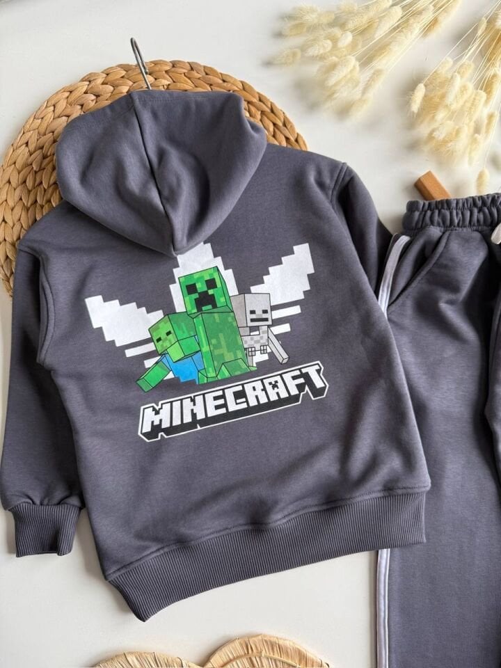 3 ip kapüşonlu Minecraft Takım