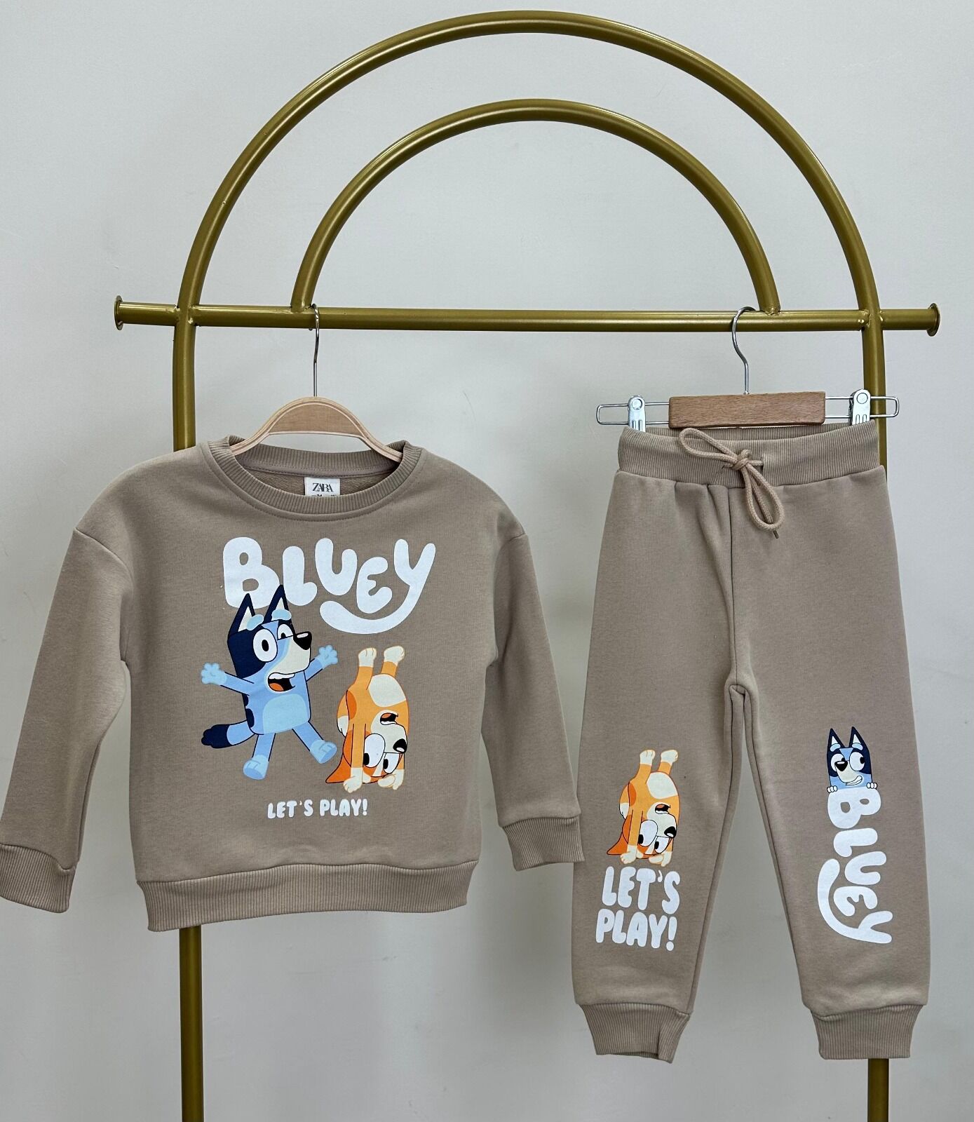 3 İplik Fırçalı Kumaş Bluey Takım