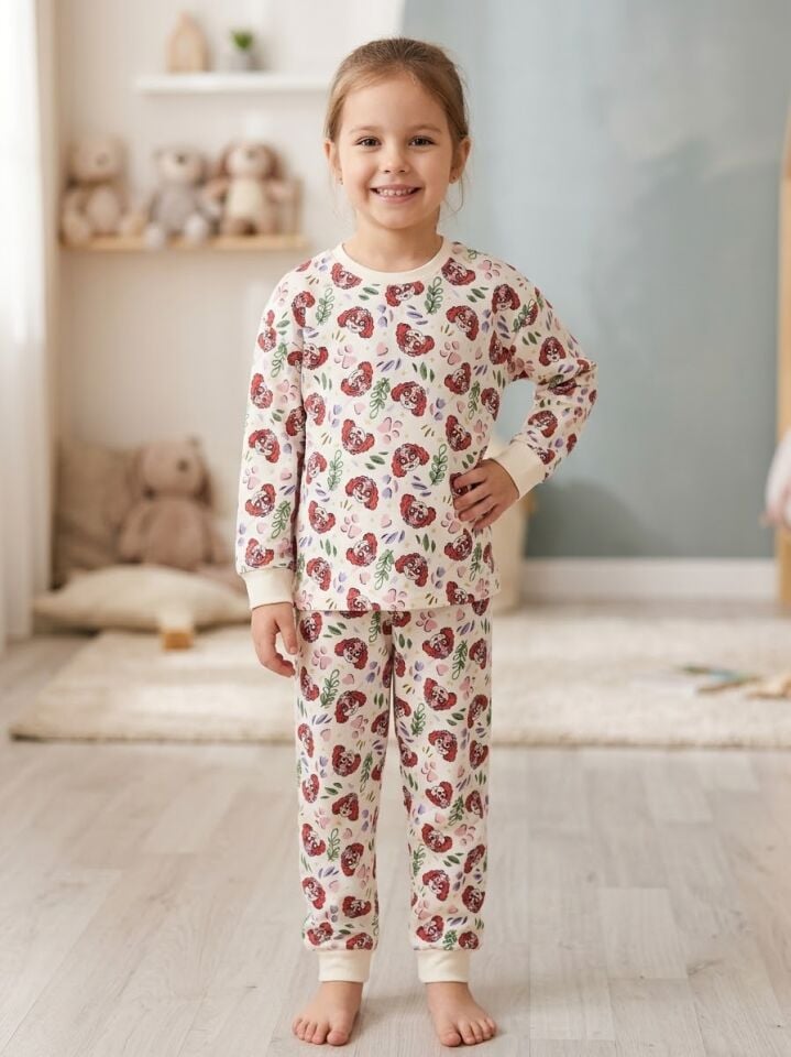 Desenli Pijama Takımı