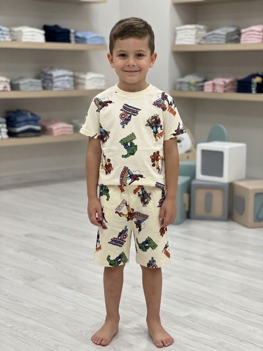 Desenli Pijama Takımı