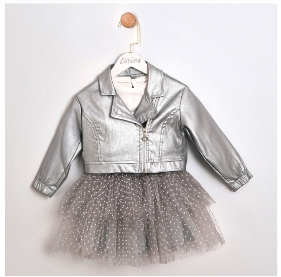 Tütü Etekli Ceketli 3’lü Takım