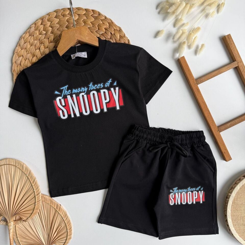 Snoopy siyah takım