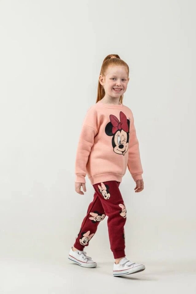 3 İplik Şardonlu Minnie Mouse Takım