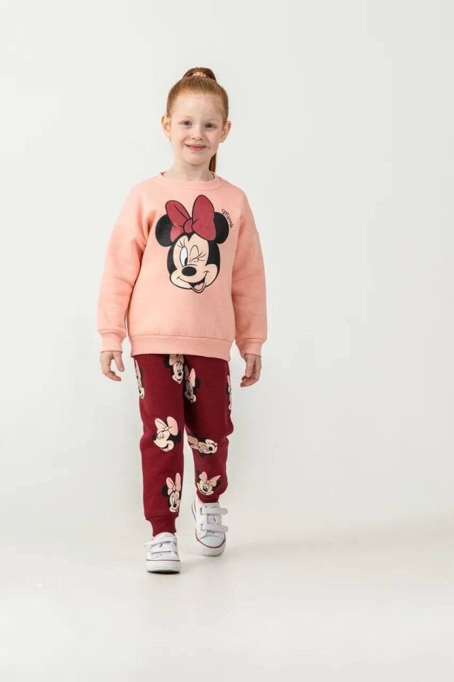 3 İplik Şardonlu Minnie Mouse Takım