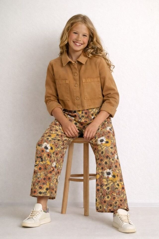 Çiçek desenli takım