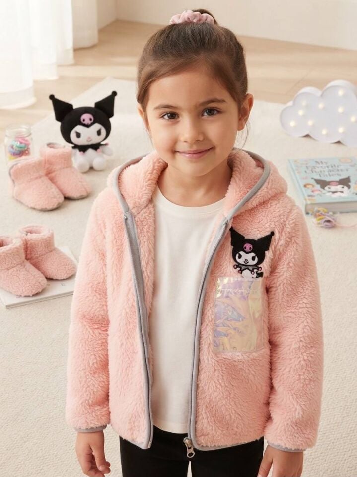 Kapüşonlu Kuromi Peluş Hırka