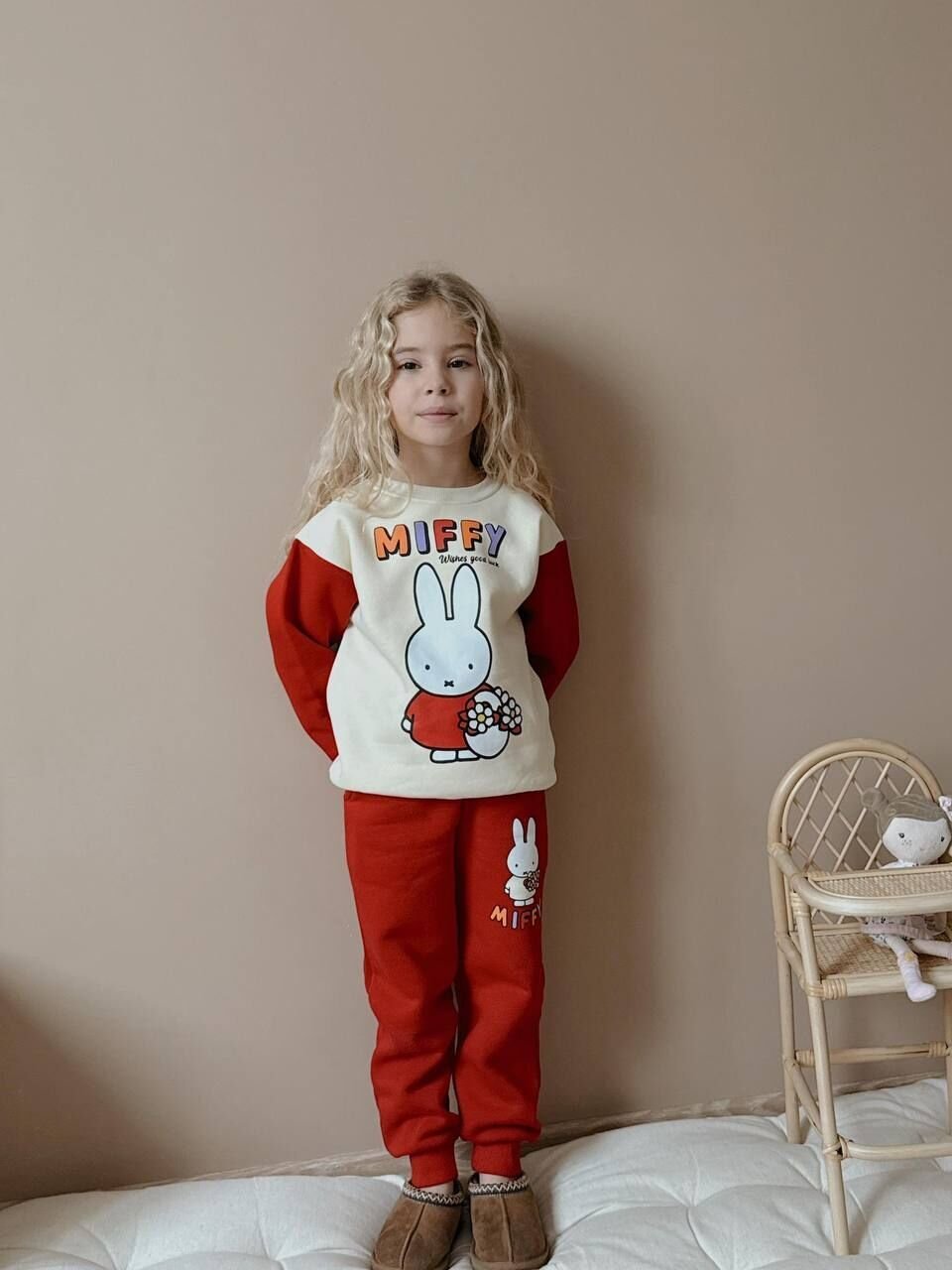 3 ip Şardonlu miffy kırmızı takım