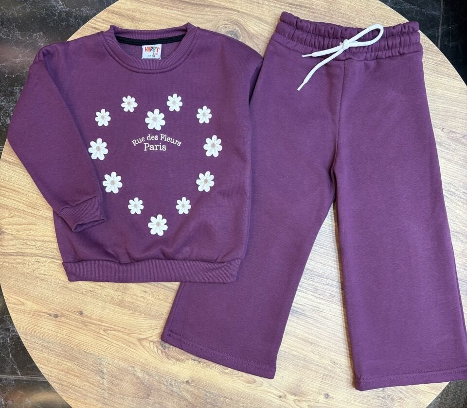 3 ip Şardonlu çiçekli takım