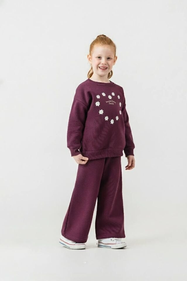 3 ip Şardonlu çiçekli takım