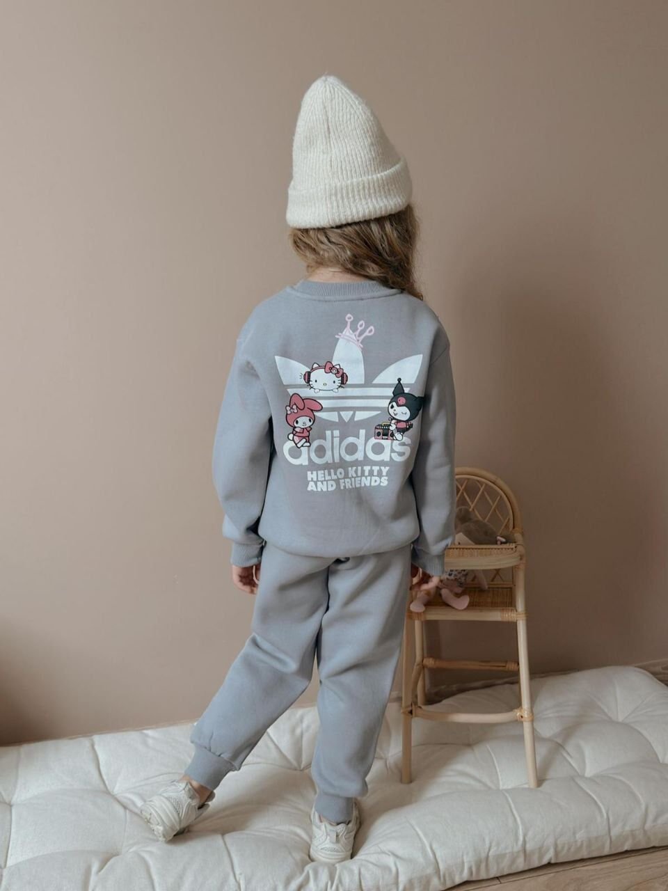 3 ip Şardonlu kuromi gri